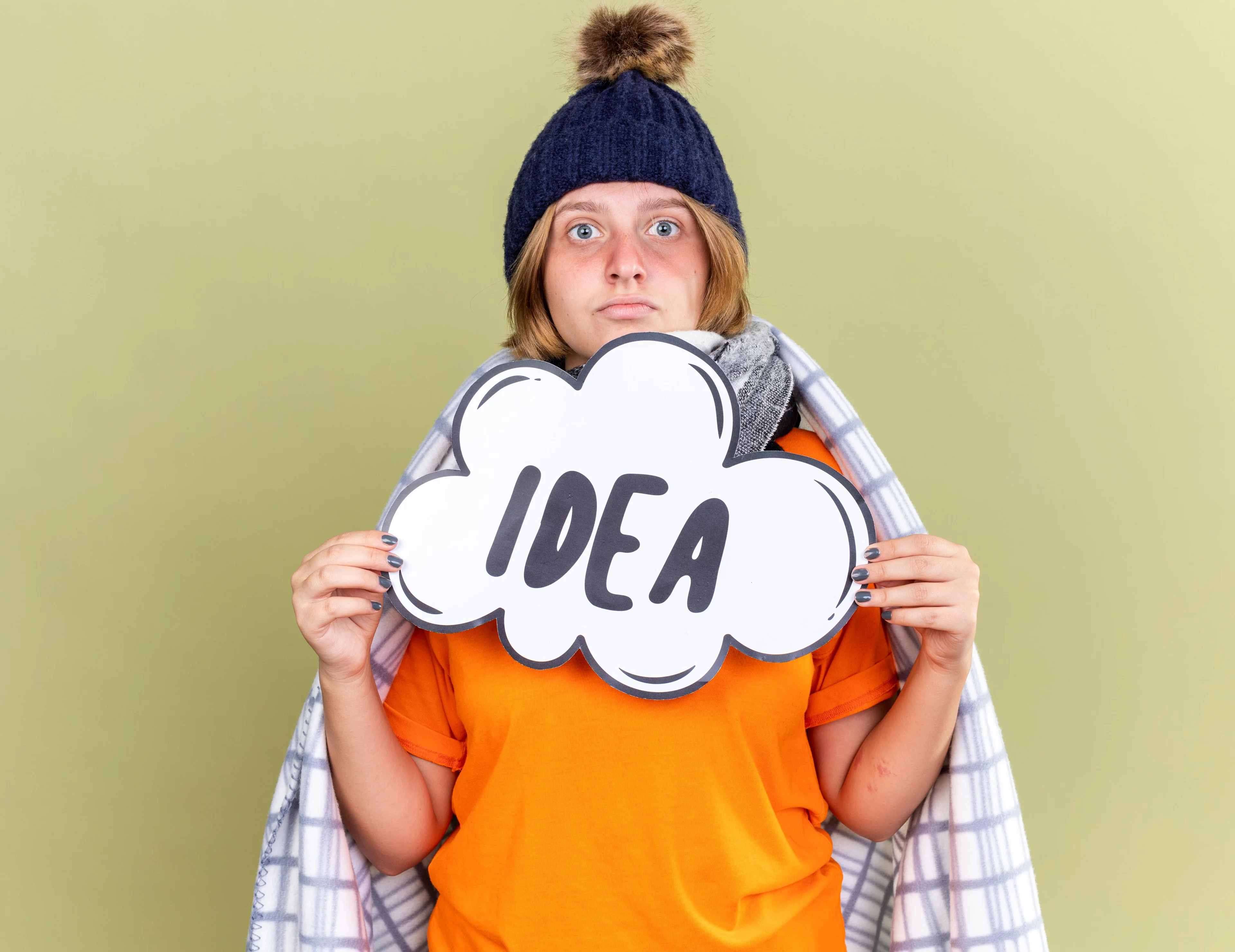 Illustration of a mind generating novel ideas.